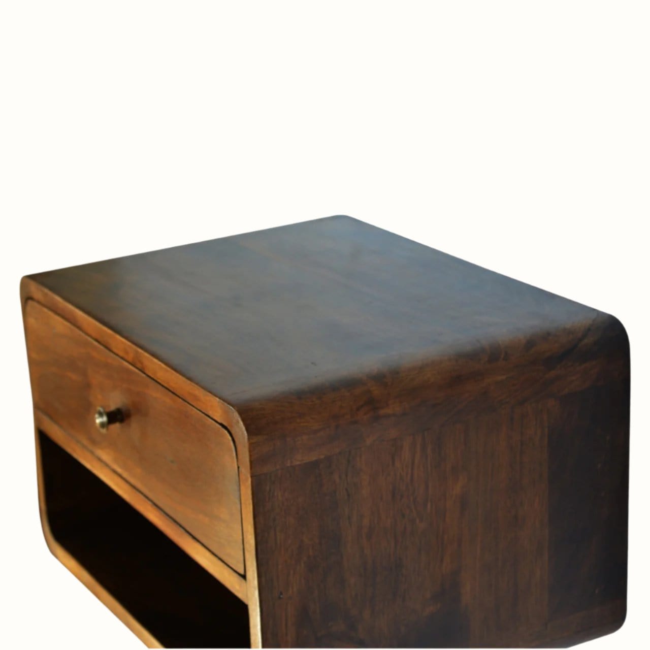 Bokel Home Hamade Open Wall-Mounted Bedside Table, Medium - Chestnut