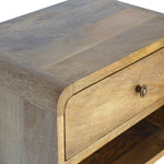 Bokel Home Hamade Open Wall-Mounted Bedside Table, Medium - Natural