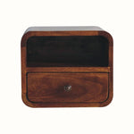 Bokel Home Hamade Wall-Mounted Bedside Table, Small - Chestnut