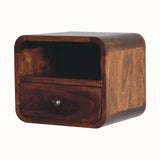 Bokel Home Hamade Wall-Mounted Bedside Table, Small - Chestnut