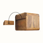 Bokel Home Hamade Open Wall-Mounted Bedside Table, Small - Natural