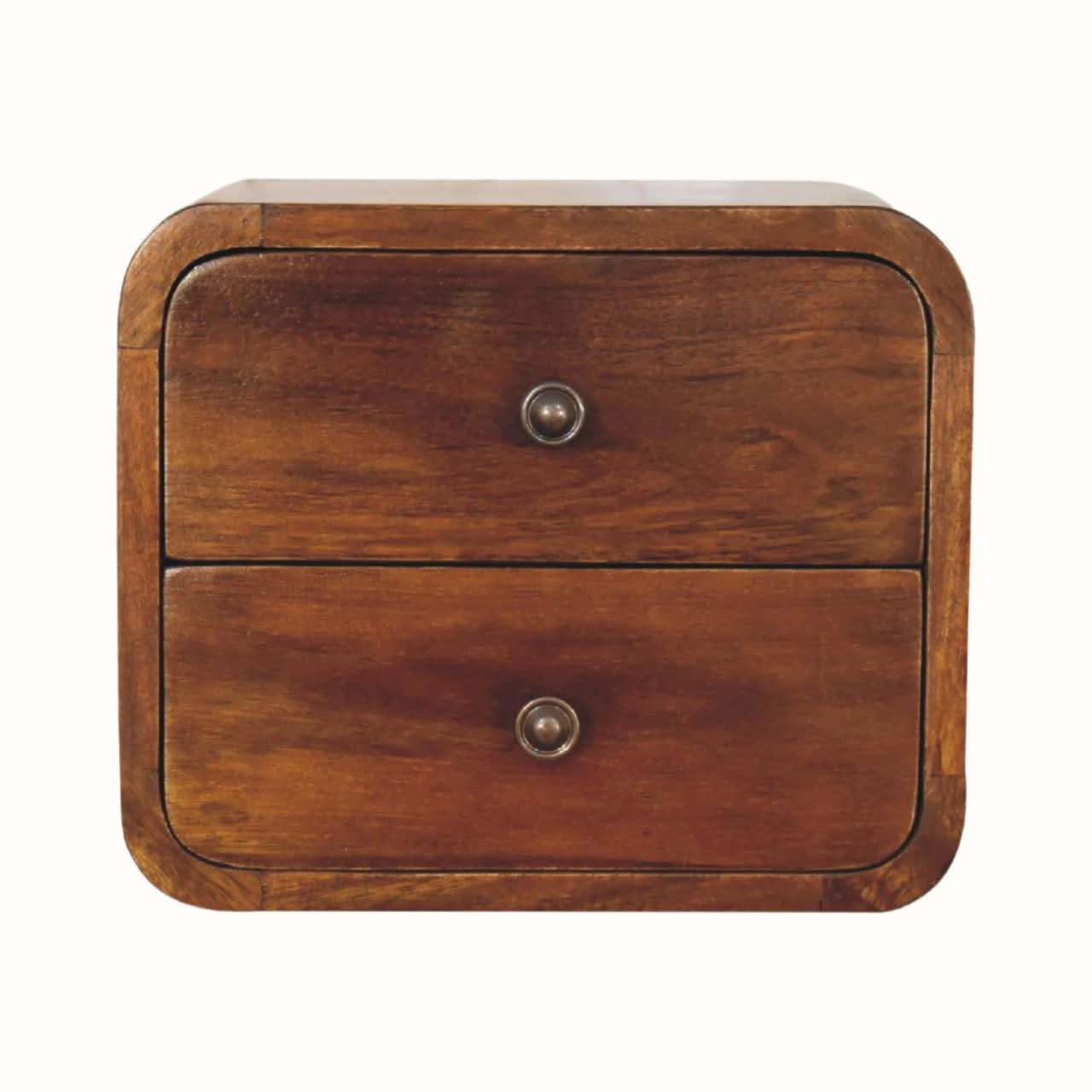 Bokel Home Hamade Wall-Mounted Bedside Table, Small - Chestnut