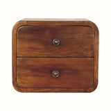 Bokel Home Hamade Wall-Mounted Bedside Table, Small - Chestnut