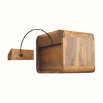 Bokel Home Hamade Wall-Mounted Bedside Table, Small - Natural