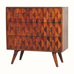 Bokel Home Marina Chest of Drawers, Medium - Chestnut