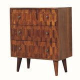 Bokel Home Marina Chest of Drawers, Small - Chestnut