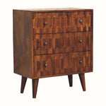 Bokel Home Marina Chest of Drawers, Small - Chestnut