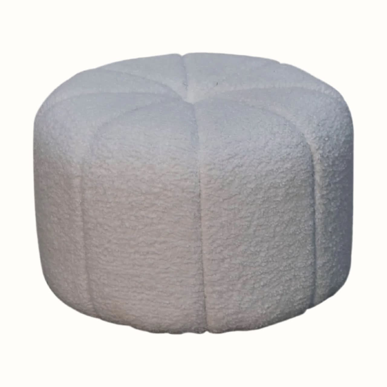 Bokel Home Pouffe Wilk Cream Boucle Pouffe