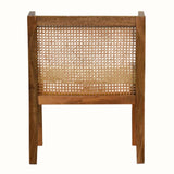 Bokel Home Seeley Cane Accent Chair - Mustard Velvet/Natural