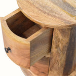 Bokel Home Side Tables Holt 2 Drawer Drum Side Table, Small - Natural