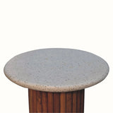 Bokel Home Side Tables Wilk Side Table - Natural/Terrazzo
