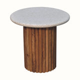 Bokel Home Side Tables Wilk Side Table - Natural/Terrazzo