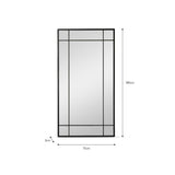 Ledwell Panelled Mirror, Black