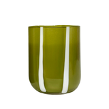 Atina Tumbler Glass - Olive & White