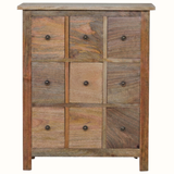 Hartley 9 Drawer Cabinet, Mini - Natural