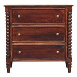 Arlen Spindle Chest of 3 Drawers - Winewood Oak