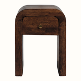 Eden 1 Drawer Bedside Table, Mini - Roasted Almond