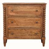 Arlen Spindle Chest of 3 Drawers - Amber Oak