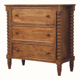 Arlen Spindle Chest of 3 Drawers - Amber Oak