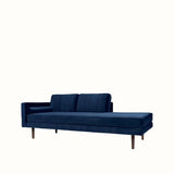 Broste Wind Chaise Longue Left Sided - Insignia Blue