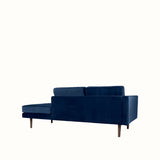 Broste Wind Chaise Longue Left Sided - Insignia Blue