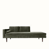 Broste Wind Chaise Longue Left Sided - Grape Leaf Green