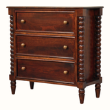 Arlen Spindle Chest of 3 Drawers - Winewood Oak