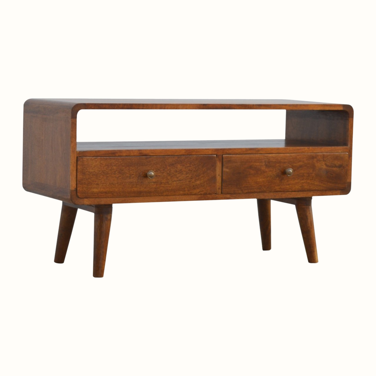 Hamade Open TV Stand, Medium - Chestnut