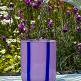 Atina Tumbler Glass - Lilac & Navy