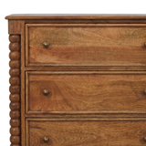 Arlen Spindle Chest of 3 Drawers - Amber Oak