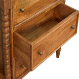 Arlen Spindle Chest of 3 Drawers - Amber Oak