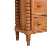 Arlen Spindle Chest of 3 Drawers - Amber Oak