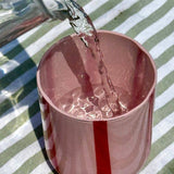 Atina Tumbler Glass - Pink & Red