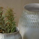 Anjuna Reactive Glaze Ceramic Vase, Small - Off White