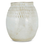 Anjuna Reactive Glaze Ceramic Vase, Large - Off White