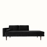 Broste Wind Chaise Longue Left Sided - Black