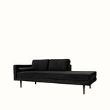 Broste Wind Chaise Longue Left Sided - Black