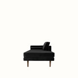 Broste Wind Chaise Longue Left Sided - Black