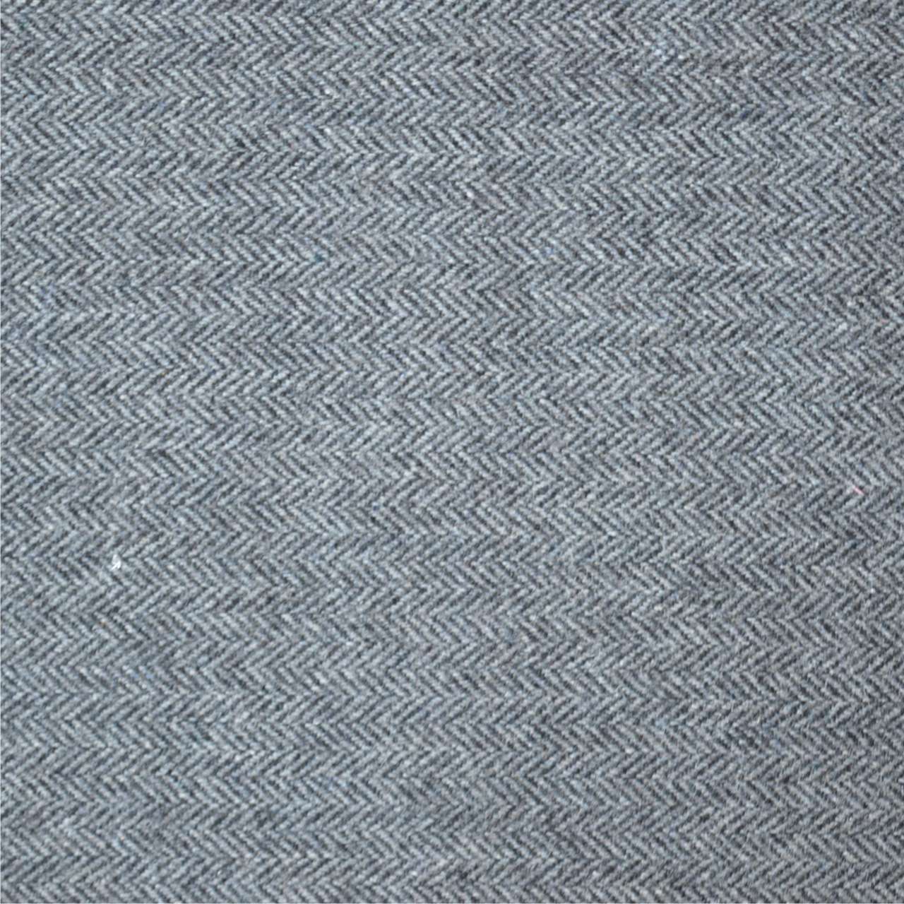A close up photograph showing our black tweed sample.