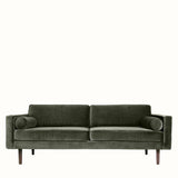 Broste Wind 2 Seater Sofa - Grape Leaf Green Velvet