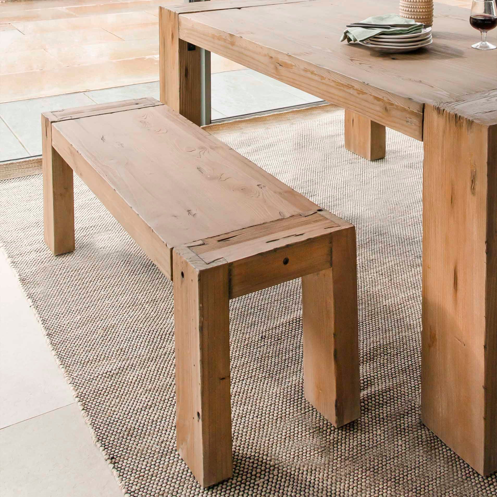 Chisbury Bench Small Natural Dining Chairs Garden Trading