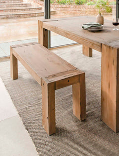 Chisbury Bench Small Natural Dining Chairs Garden Trading