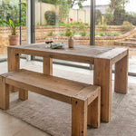 Chisbury Bench Small Natural Dining Chairs Garden Trading