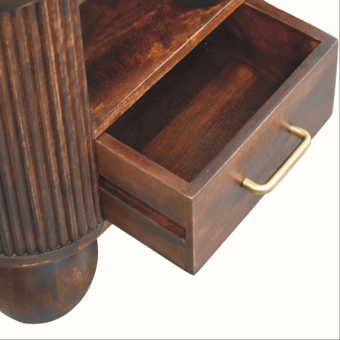 Merrick Fluted Coffee Table - California Walnut Coffee Tables Bokel Home