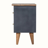 Cline Bedside Table - Black/Natural