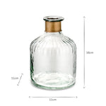 Chara Hammered Bottle Vase, Small - Lines