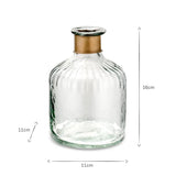 Chara Hammered Bottle Vase, Small - Lines