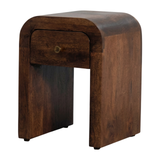 Eden 1 Drawer Bedside Table, Mini - Roasted Almond