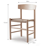 Longworth Dining Chairs - Oak Wood, Natural, Set of 2 Dining Chairs Garden Trading