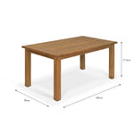 St Mawes Dining Table 6 Seater - Teak, Natural Dining Tables Garden Trading